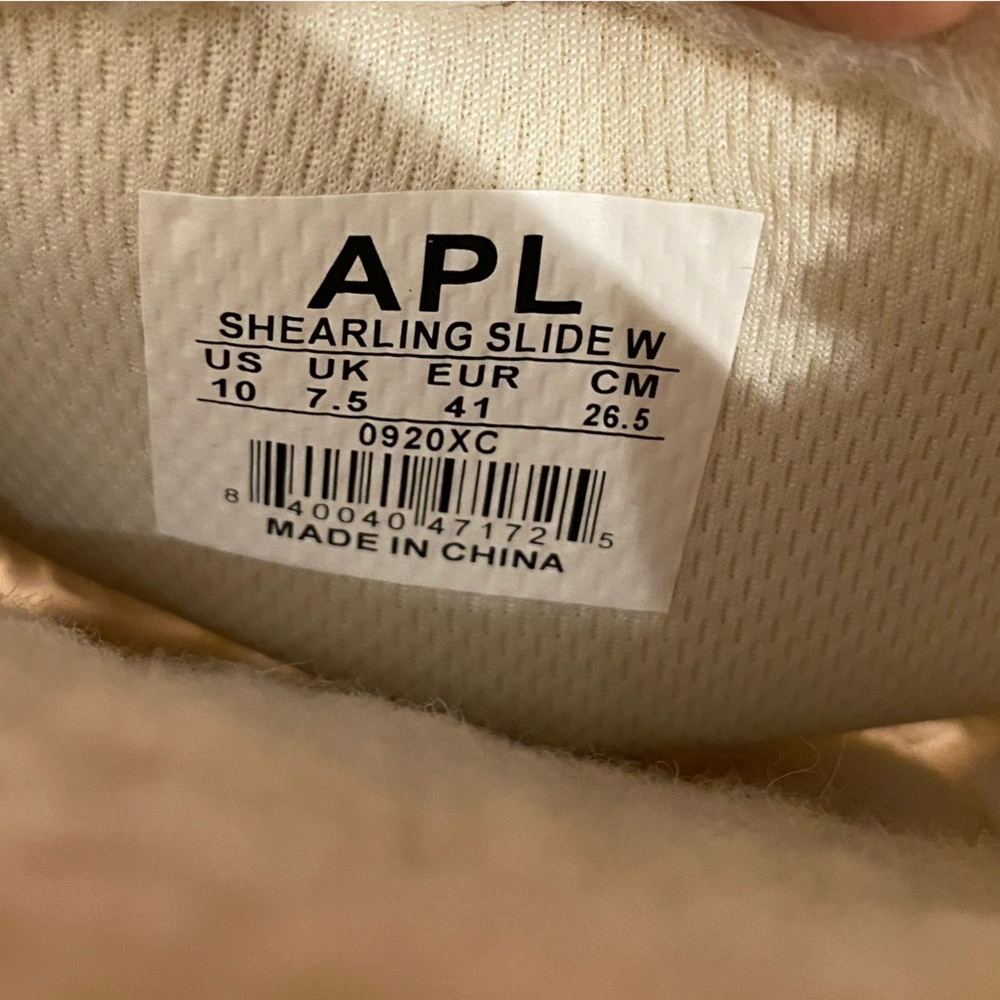 Apl Shearling Slip On Slide Sandals Size 10 - image 7